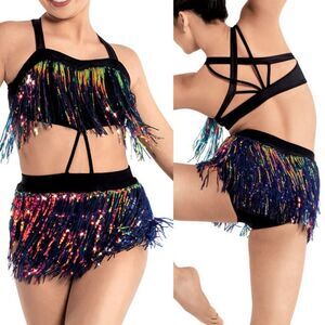 Revolution solo 10th House Dance Costume sequin fringe AFFINITY TH23107 MC child